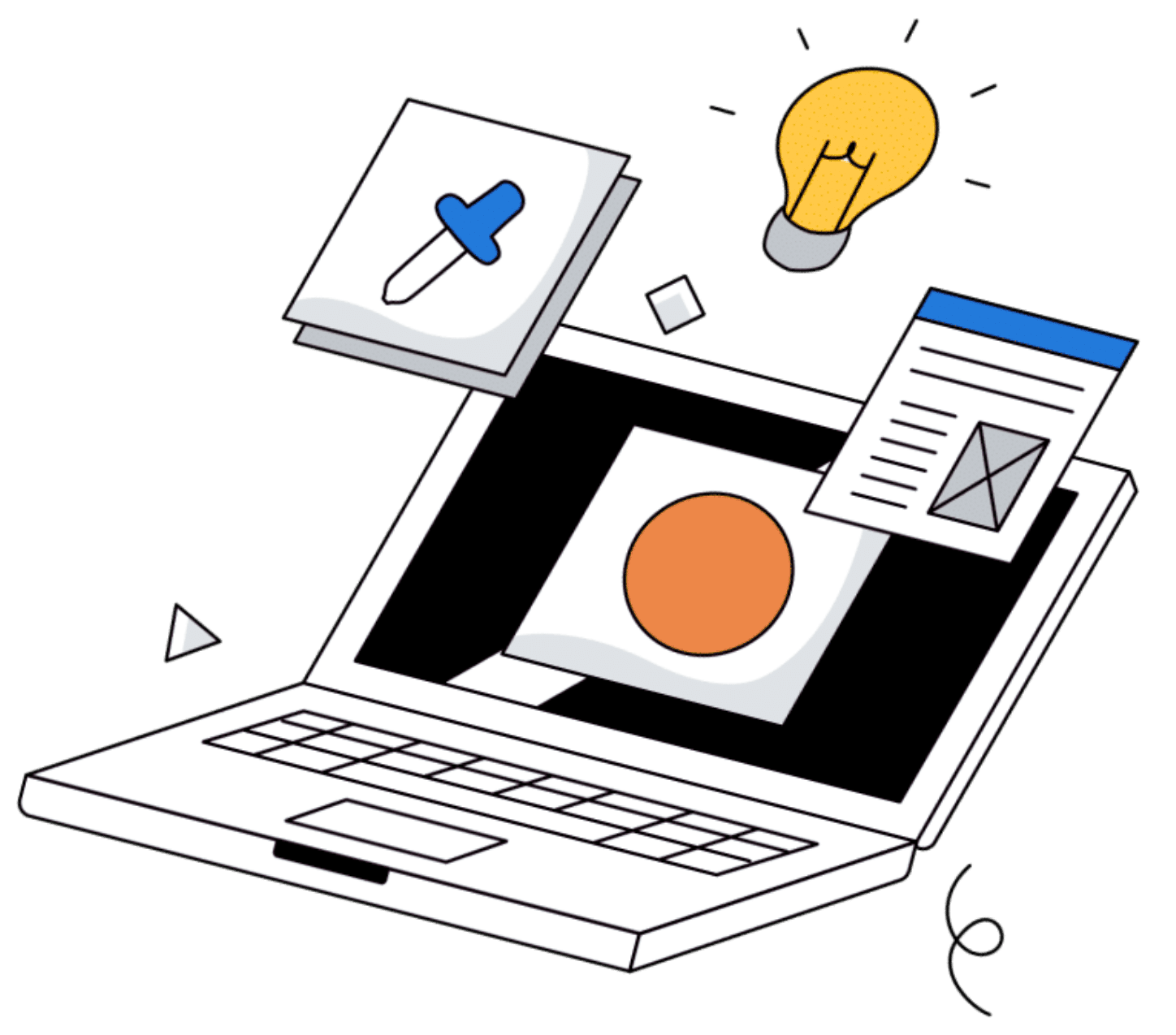 Illustration d'un ordinateur portable