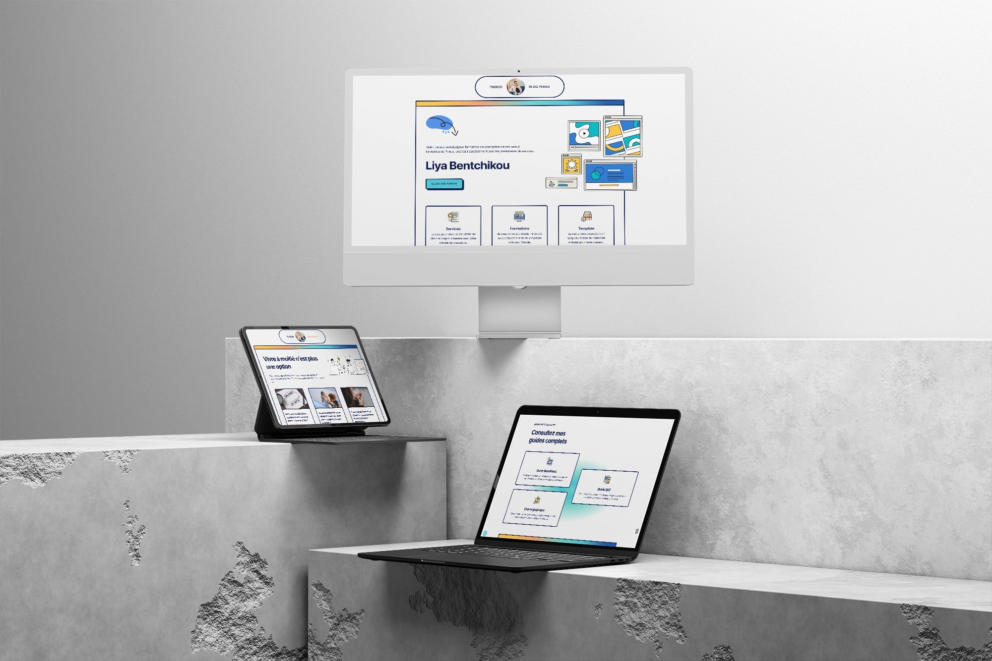 Mock up du site de Liya Bentchikou